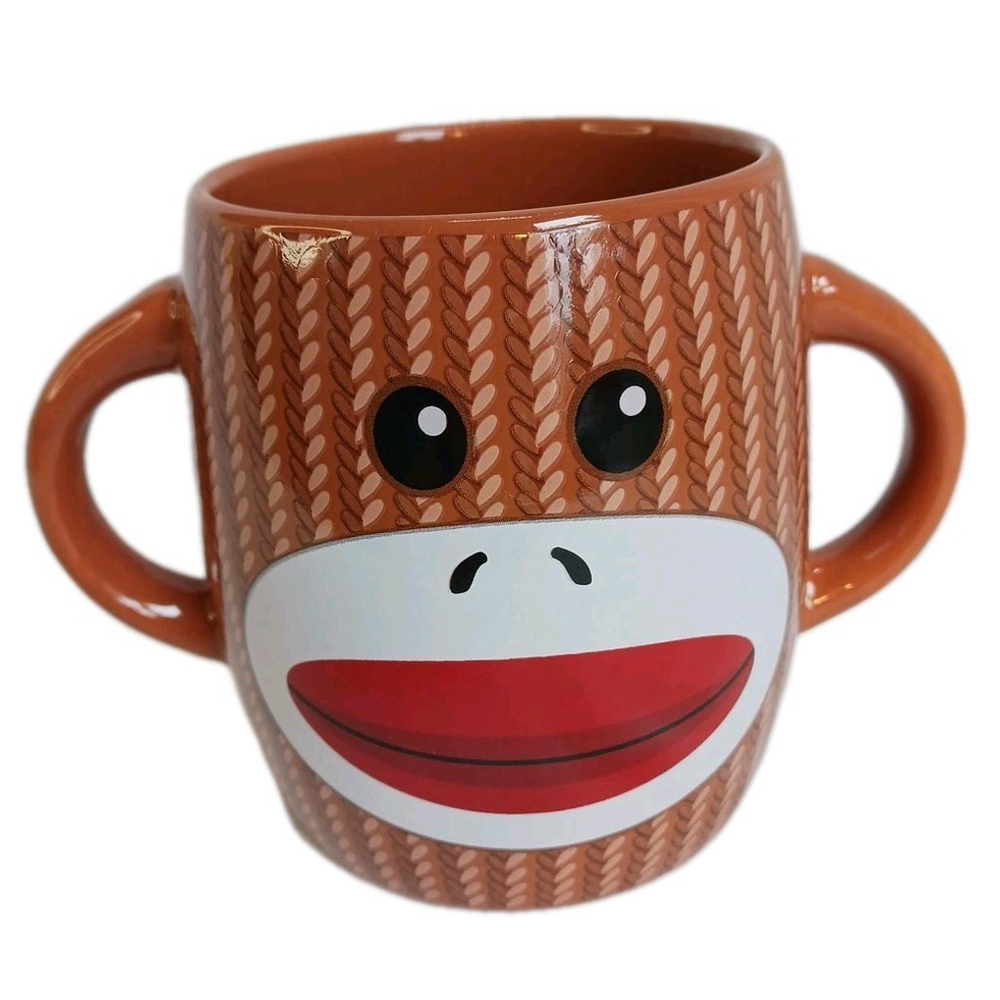 Galerie Sock Monkey Coffee Mug Ear Handles